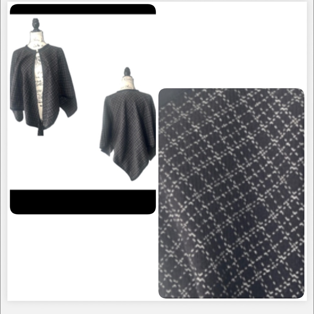 80’s Bonworth Vintage Black and‎ White whimsy goth cape